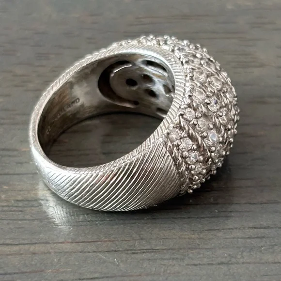 Judith Ripka Cubic Zirconia CZ 925 Sterling Silver Ring size 6 - Picture 4 of 7